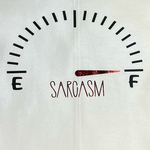 Small vneck tshirt “full sarcasm” - Picture 3 of 3